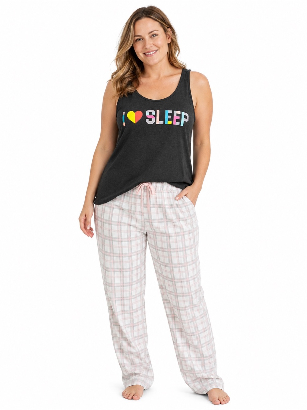 Secret Treasures Sleepwear “I ❤️ Sleep” Tank Top – Women’s Plus 3X